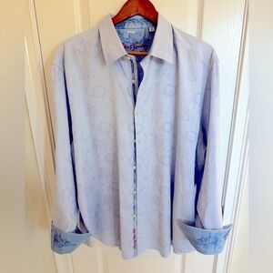 Robert Graham Light Blue Floral Dress Shirt